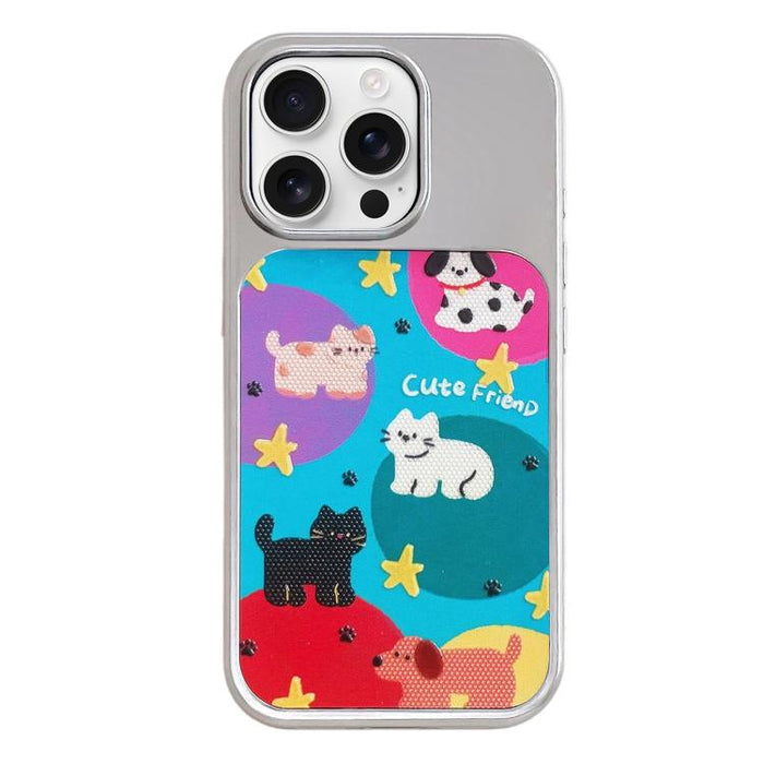 Funda para teléfono con marco plateado galvanizado y relieve brillante, For iPhone 17 Pro Max, For iPhone 17 Pro, For iPhone 17, For iPhone 16 Pro Max, For iPhone 16 Pro