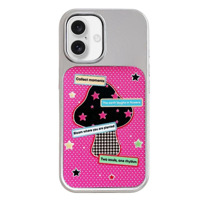 Funda para teléfono con marco plateado galvanizado y relieve brillante, For iPhone 16, For iPhone 15 Pro Max, For iPhone 15 Pro, For iPhone 15, For iPhone 13 / 14