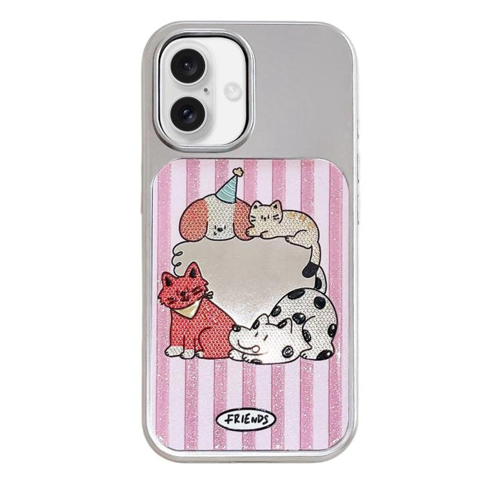 Funda para teléfono con marco plateado galvanizado y relieve brillante, For iPhone 16, For iPhone 15 Pro Max, For iPhone 15 Pro, For iPhone 15, For iPhone 13 / 14
