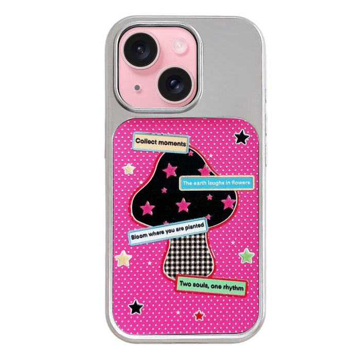 Funda para teléfono con marco plateado galvanizado y relieve brillante, For iPhone 16, For iPhone 15 Pro Max, For iPhone 15 Pro, For iPhone 15, For iPhone 13 / 14