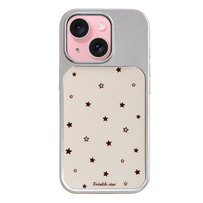 Funda para teléfono con marco plateado galvanizado y relieve brillante, For iPhone 16, For iPhone 15 Pro Max, For iPhone 15 Pro, For iPhone 15, For iPhone 13 / 14