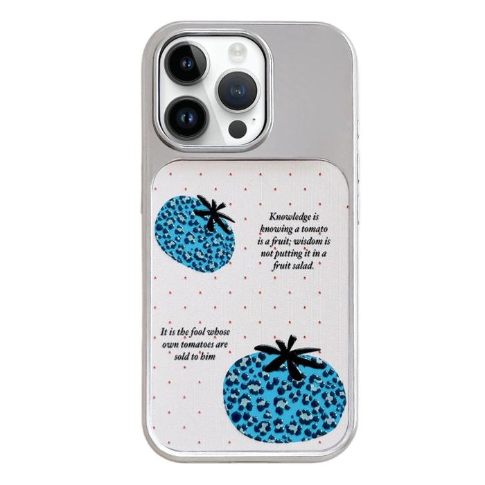 Funda para teléfono con marco plateado galvanizado y relieve brillante, For iPhone 14 Pro, For iPhone 14 Pro Max