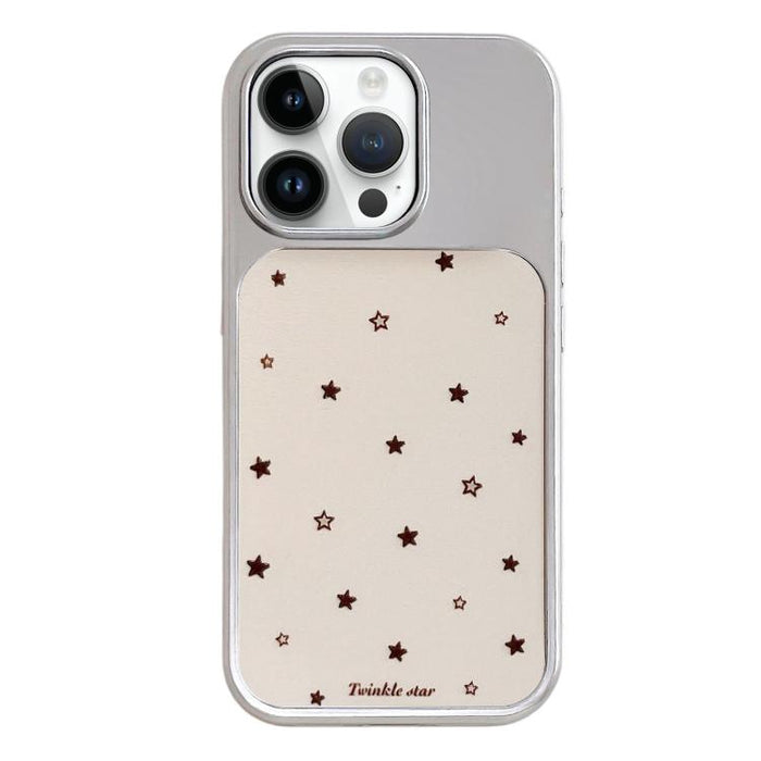 Funda para teléfono con marco plateado galvanizado y relieve brillante, For iPhone 14 Pro, For iPhone 14 Pro Max