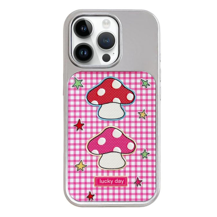 Funda para teléfono con marco plateado galvanizado y relieve brillante, For iPhone 14 Pro, For iPhone 14 Pro Max