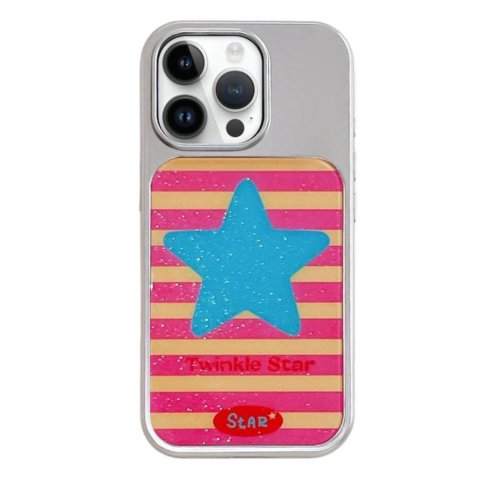 Funda para teléfono con marco plateado galvanizado y relieve brillante, For iPhone 14 Pro, For iPhone 14 Pro Max