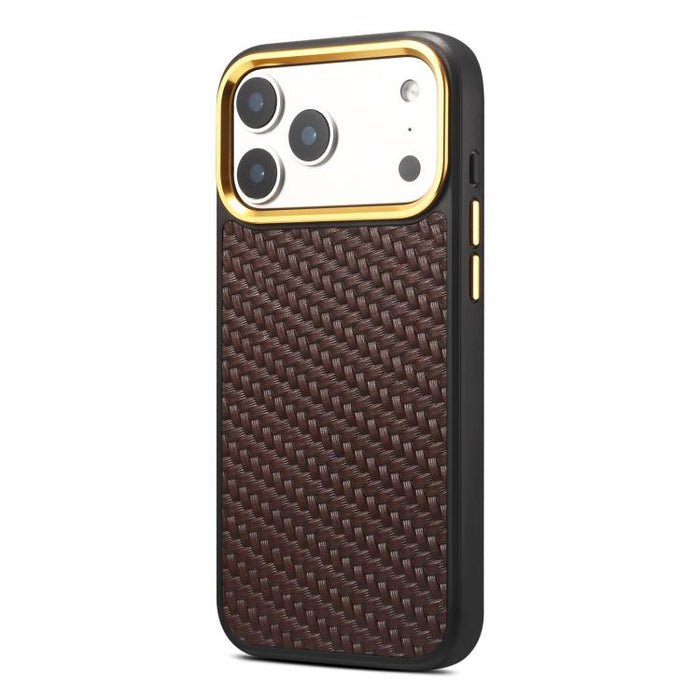 Funda para teléfono Denior A26+1 con textura de sarga tejida en cuero., For iPhone 17 Pro Max, For iPhone 17 Pro, For iPhone 16 Pro Max, For iPhone 16 Pro, For iPhone 15 Pro Max, For iPhone 15 Pro