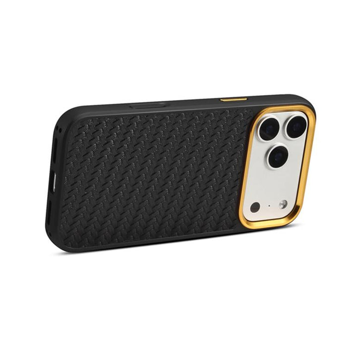 Funda para teléfono Denior A26+1 con textura de sarga tejida en cuero., For iPhone 17 Pro Max, For iPhone 17 Pro, For iPhone 16 Pro Max, For iPhone 16 Pro, For iPhone 15 Pro Max, For iPhone 15 Pro