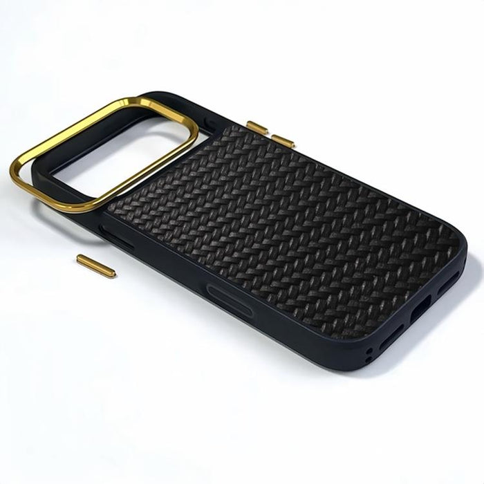 Funda para teléfono Denior A26+1 con textura de sarga tejida en cuero., For iPhone 17 Pro Max, For iPhone 17 Pro, For iPhone 16 Pro Max, For iPhone 16 Pro, For iPhone 15 Pro Max, For iPhone 15 Pro