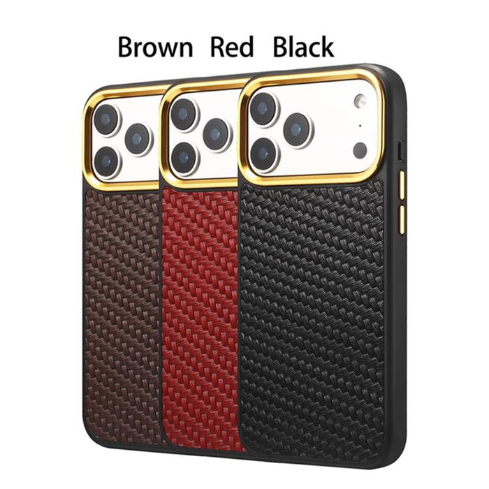 Funda para teléfono Denior A26+1 con textura de sarga tejida en cuero., For iPhone 17 Pro Max, For iPhone 17 Pro, For iPhone 16 Pro Max, For iPhone 16 Pro, For iPhone 15 Pro Max, For iPhone 15 Pro