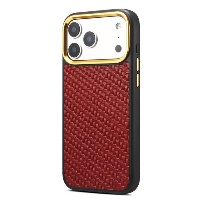 Funda para teléfono Denior A26+1 con textura de sarga tejida en cuero., For iPhone 17 Pro Max, For iPhone 17 Pro, For iPhone 16 Pro Max, For iPhone 16 Pro, For iPhone 15 Pro Max, For iPhone 15 Pro