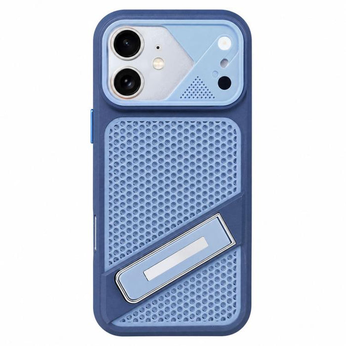 Funda para teléfono Ice Peak con soporte invisible de silicona líquida refrigerante, For iPhone 12 Pro Max, For iPhone 12 Pro, For iPhone 11 Pro Max, For iPhone 11, For iPhone 11 Pro