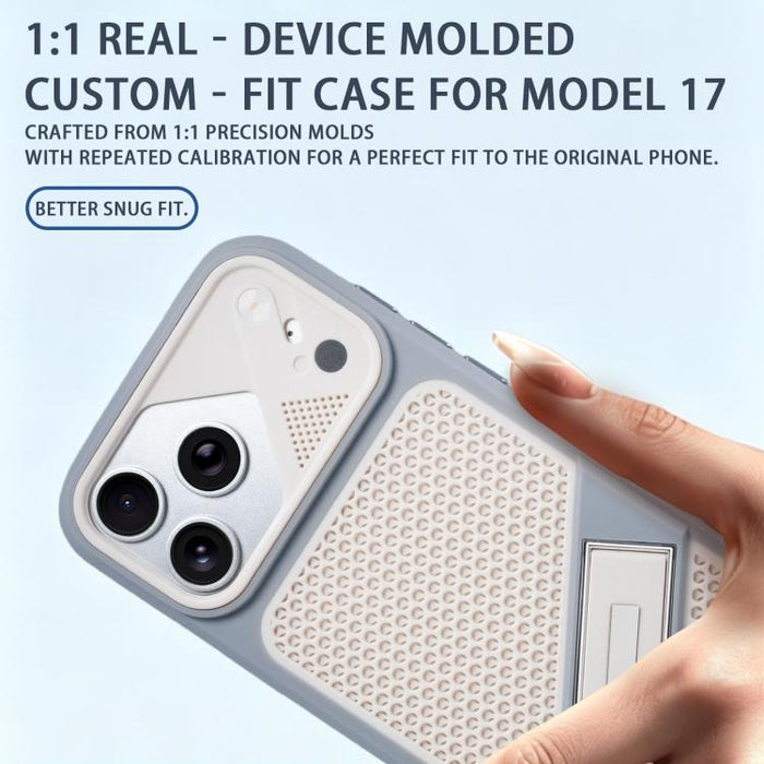 Funda para teléfono Ice Peak con soporte invisible de silicona líquida refrigerante, For iPhone 12 Pro Max, For iPhone 12 Pro, For iPhone 11 Pro Max, For iPhone 11, For iPhone 11 Pro
