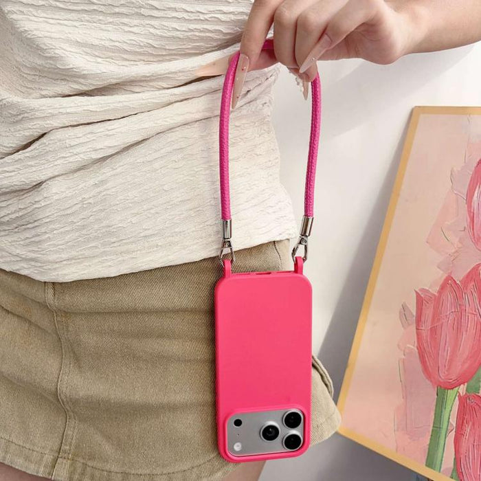 Funda de silicona a prueba de golpes con presillas integradas para cordón y cordón de mano de cuero., For iPhone 12, For iPhone 12 Pro Max, For iPhone 12 Pro, For iPhone 11
