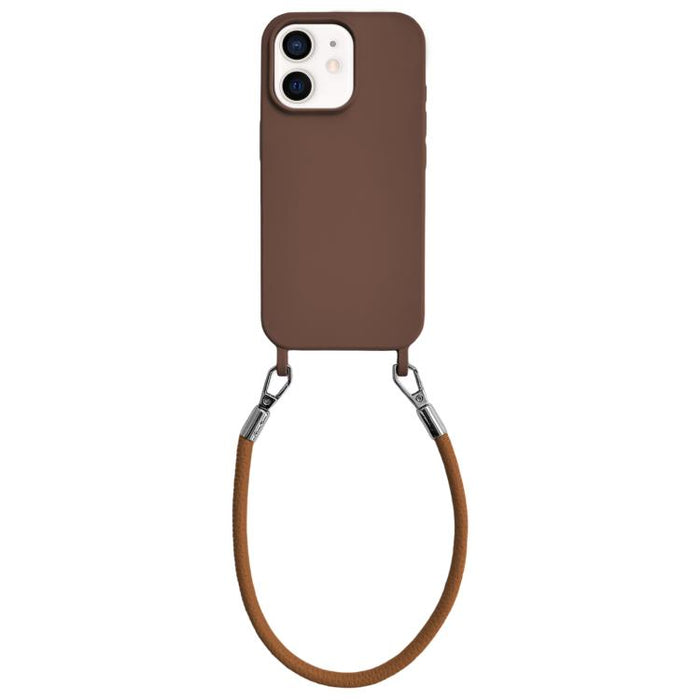 Funda de silicona a prueba de golpes con presillas integradas para cordón y cordón de mano de cuero., For iPhone 12, For iPhone 12 Pro Max, For iPhone 12 Pro, For iPhone 11