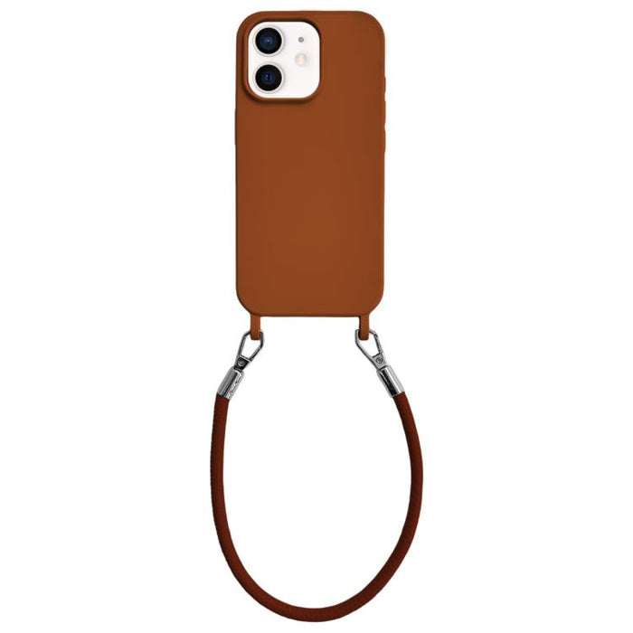 Funda de silicona a prueba de golpes con presillas integradas para cordón y cordón de mano de cuero., For iPhone 12, For iPhone 12 Pro Max, For iPhone 12 Pro, For iPhone 11