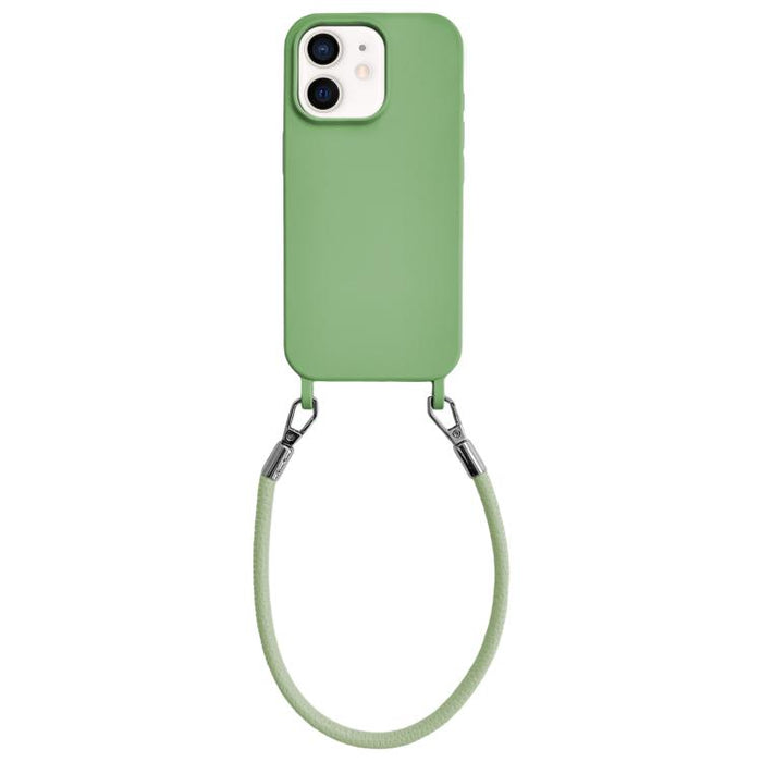 Funda de silicona a prueba de golpes con presillas integradas para cordón y cordón de mano de cuero., For iPhone 12, For iPhone 12 Pro Max, For iPhone 12 Pro, For iPhone 11