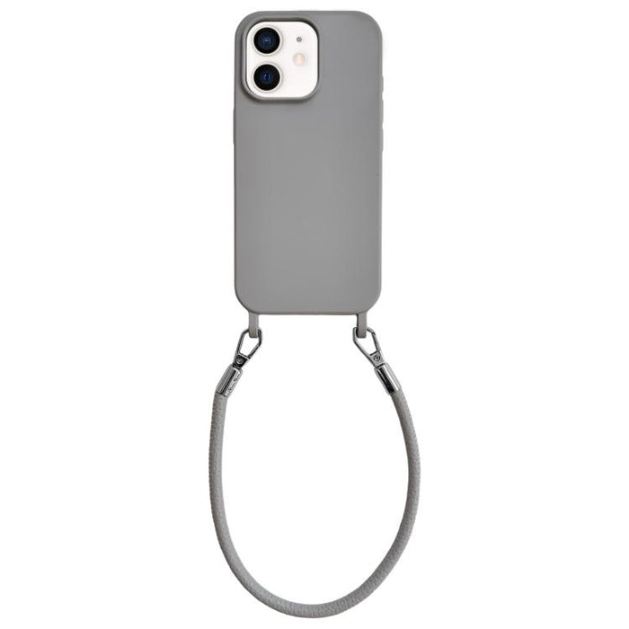 Funda de silicona a prueba de golpes con presillas integradas para cordón y cordón de mano de cuero., For iPhone 12, For iPhone 12 Pro Max, For iPhone 12 Pro, For iPhone 11