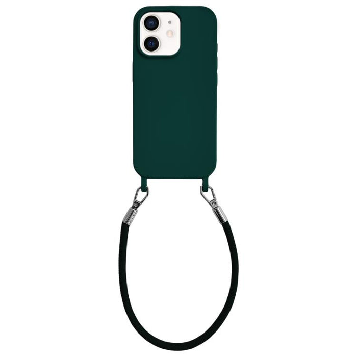 Funda de silicona a prueba de golpes con presillas integradas para cordón y cordón de mano de cuero., For iPhone 12, For iPhone 12 Pro Max, For iPhone 12 Pro, For iPhone 11
