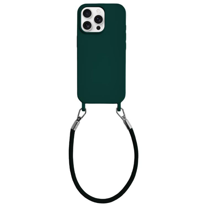 Funda de silicona a prueba de golpes con presillas integradas para cordón y cordón de mano de cuero., For iPhone 12, For iPhone 12 Pro Max, For iPhone 12 Pro, For iPhone 11