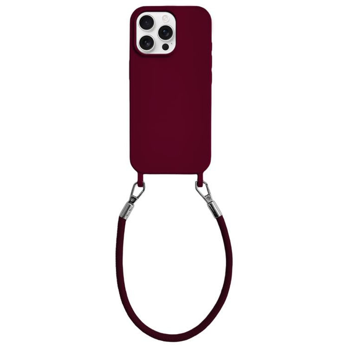 Funda de silicona a prueba de golpes con presillas integradas para cordón y cordón de mano de cuero., For iPhone 12, For iPhone 12 Pro Max, For iPhone 12 Pro, For iPhone 11