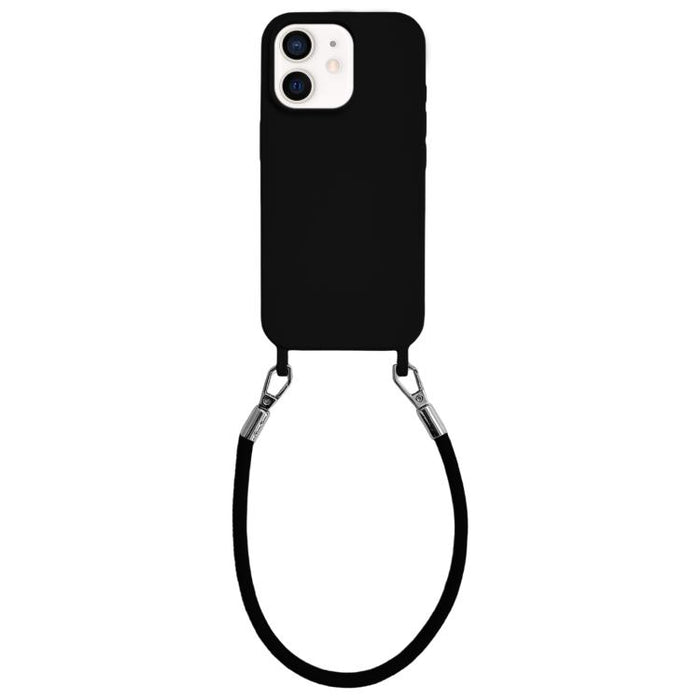 Funda de silicona a prueba de golpes con presillas integradas para cordón y cordón de mano de cuero., For iPhone 12, For iPhone 12 Pro Max, For iPhone 12 Pro, For iPhone 11