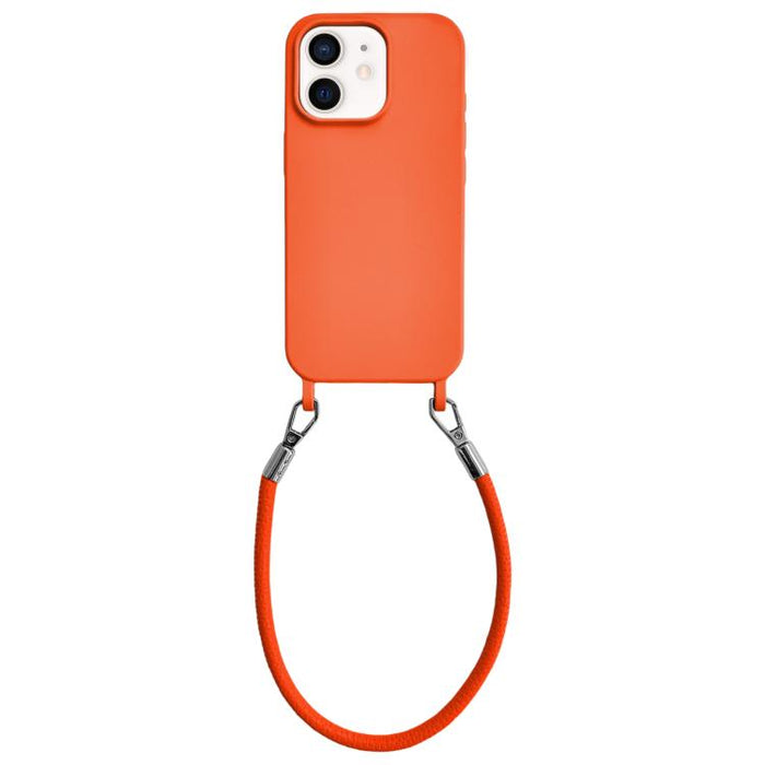 Funda de silicona a prueba de golpes con presillas integradas para cordón y cordón de mano de cuero., For iPhone 12, For iPhone 12 Pro Max, For iPhone 12 Pro, For iPhone 11