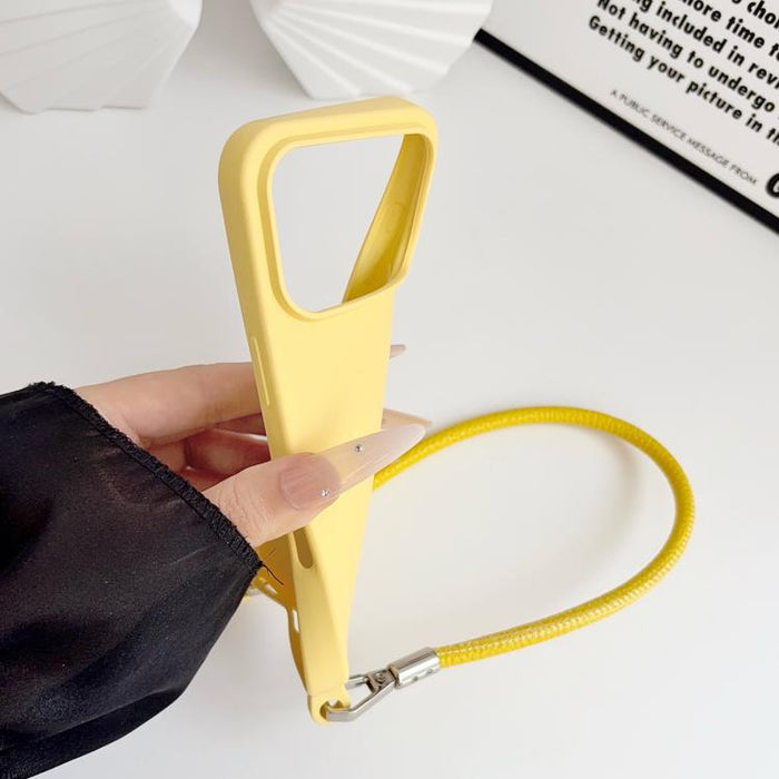 Funda de silicona a prueba de golpes con presillas integradas para cordón y cordón de mano de cuero., For iPhone 12, For iPhone 12 Pro Max, For iPhone 12 Pro, For iPhone 11