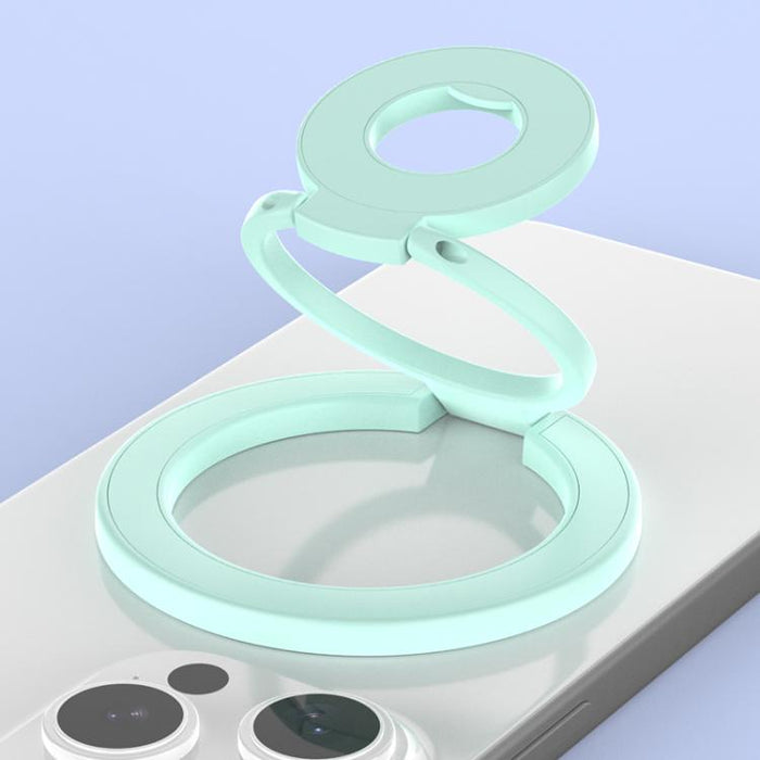 Soporte magnético para teléfono con hebilla de anillo y diseño tricolor de rotación de 360 grados