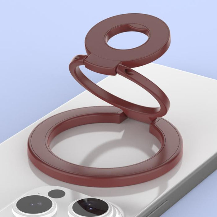 Soporte magnético para teléfono con hebilla de anillo y diseño tricolor de rotación de 360 grados