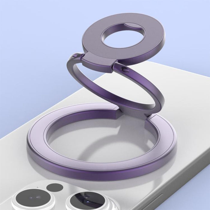 Soporte magnético para teléfono con hebilla de anillo y diseño tricolor de rotación de 360 grados