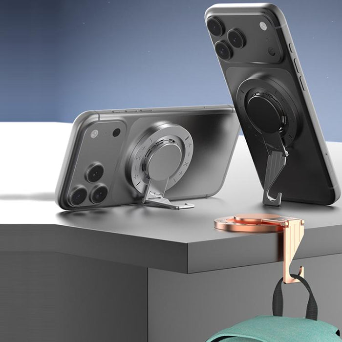 Soporte magnético multifuncional de doble cara para teléfono con gancho de escritorio