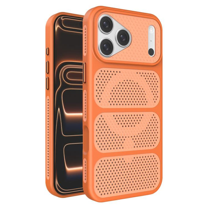 Funda para teléfono híbrida magnética de PC TPU con diseño de refrigeración hueca, For iPhone 17 Pro Max, For iPhone 17 Pro, For iPhone 17, For iPhone 16 Pro Max, For iPhone 16 Pro, For iPhone 16 Plus, For iPhone 16, For iPhone 15 Pro Max              ...