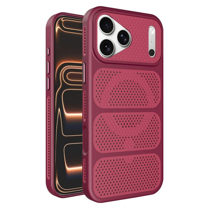 Funda para teléfono híbrida magnética de PC TPU con diseño de refrigeración hueca, For iPhone 17 Pro Max, For iPhone 17 Pro, For iPhone 17, For iPhone 16 Pro Max, For iPhone 16 Pro, For iPhone 16 Plus, For iPhone 16, For iPhone 15 Pro Max              ...