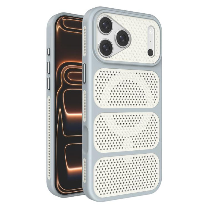 Funda para teléfono híbrida magnética de PC TPU con diseño de refrigeración hueca, For iPhone 17 Pro Max, For iPhone 17 Pro, For iPhone 17, For iPhone 16 Pro Max, For iPhone 16 Pro, For iPhone 16 Plus, For iPhone 16, For iPhone 15 Pro Max              ...