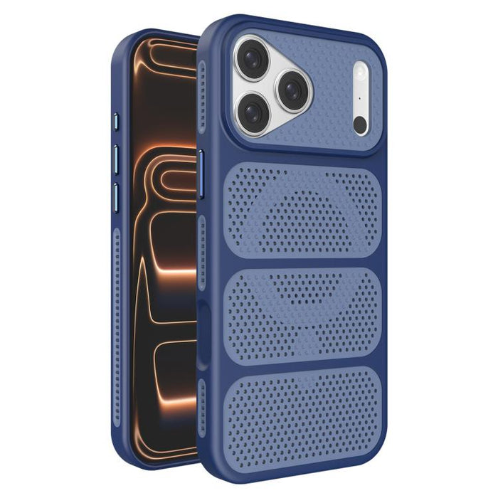 Funda para teléfono híbrida magnética de PC TPU con diseño de refrigeración hueca, For iPhone 17 Pro Max, For iPhone 17 Pro, For iPhone 17, For iPhone 16 Pro Max, For iPhone 16 Pro, For iPhone 16 Plus, For iPhone 16, For iPhone 15 Pro Max              ...