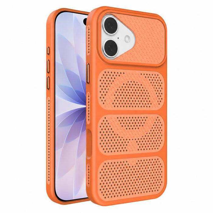 Funda para teléfono híbrida magnética de PC TPU con diseño de refrigeración hueca, For iPhone 17 Pro Max, For iPhone 17 Pro, For iPhone 17, For iPhone 16 Pro Max, For iPhone 16 Pro, For iPhone 16 Plus, For iPhone 16, For iPhone 15 Pro Max              ...