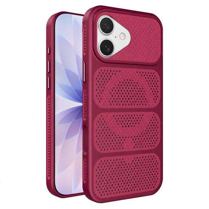 Funda para teléfono híbrida magnética de PC TPU con diseño de refrigeración hueca, For iPhone 17 Pro Max, For iPhone 17 Pro, For iPhone 17, For iPhone 16 Pro Max, For iPhone 16 Pro, For iPhone 16 Plus, For iPhone 16, For iPhone 15 Pro Max              ...