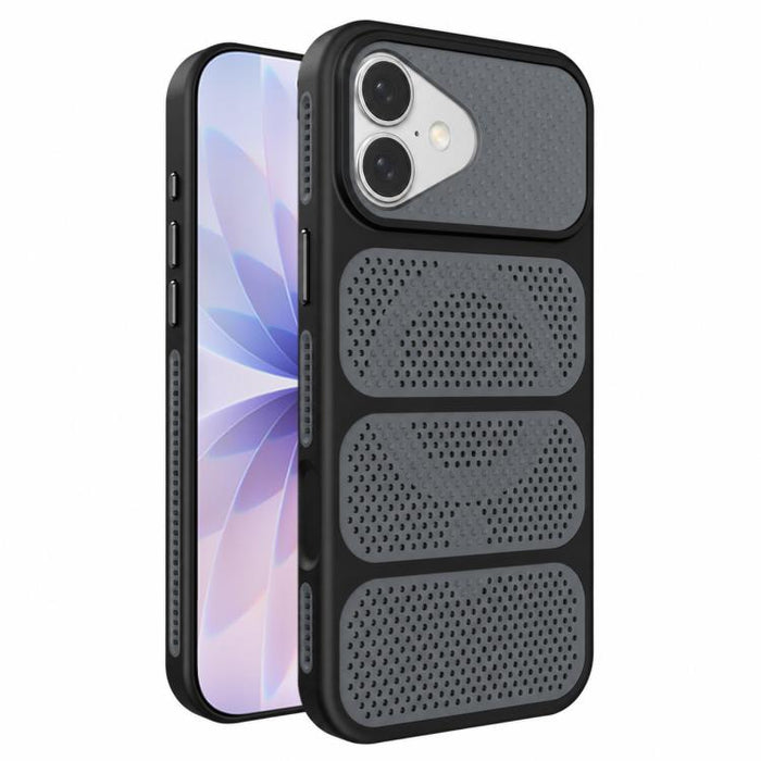 Funda para teléfono híbrida magnética de PC TPU con diseño de refrigeración hueca, For iPhone 17 Pro Max, For iPhone 17 Pro, For iPhone 17, For iPhone 16 Pro Max, For iPhone 16 Pro, For iPhone 16 Plus, For iPhone 16, For iPhone 15 Pro Max              ...