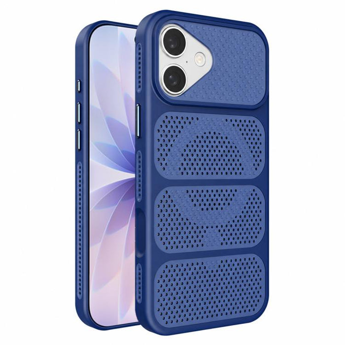 Funda para teléfono híbrida magnética de PC TPU con diseño de refrigeración hueca, For iPhone 17 Pro Max, For iPhone 17 Pro, For iPhone 17, For iPhone 16 Pro Max, For iPhone 16 Pro, For iPhone 16 Plus, For iPhone 16, For iPhone 15 Pro Max              ...