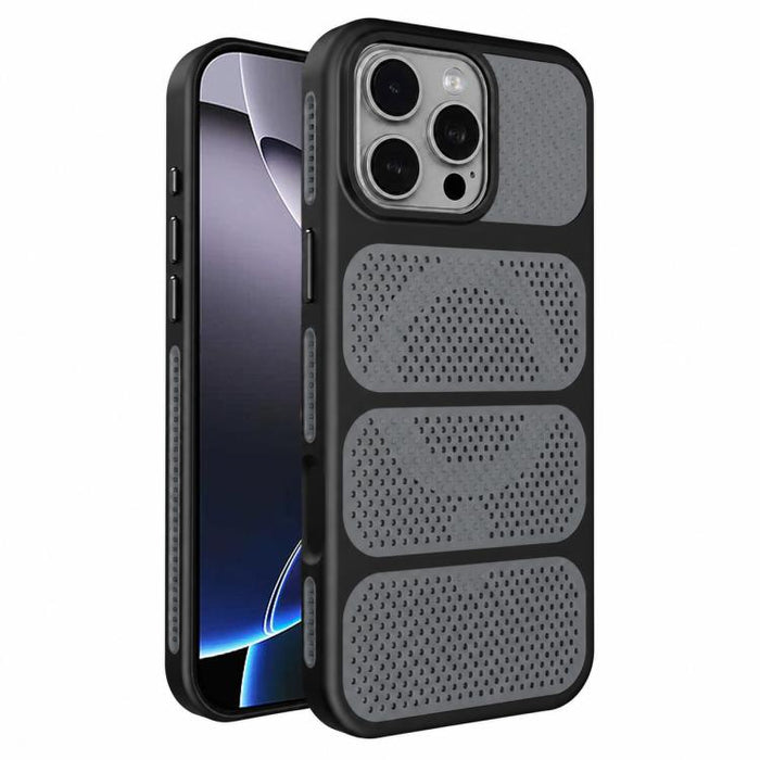 Funda para teléfono híbrida magnética de PC TPU con diseño de refrigeración hueca, For iPhone 17 Pro Max, For iPhone 17 Pro, For iPhone 17, For iPhone 16 Pro Max, For iPhone 16 Pro, For iPhone 16 Plus, For iPhone 16, For iPhone 15 Pro Max              ...
