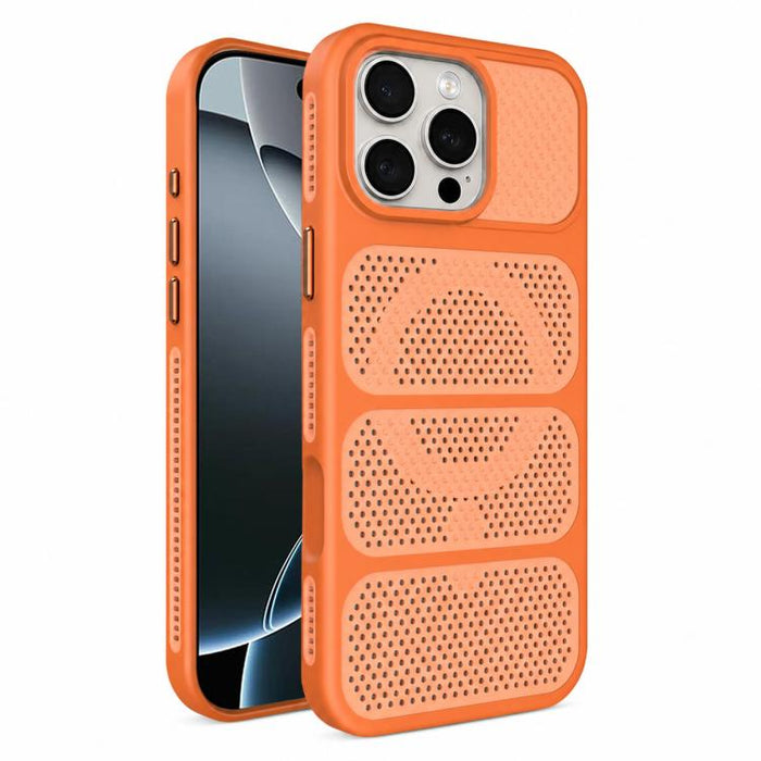 Funda para teléfono híbrida magnética de PC TPU con diseño de refrigeración hueca, For iPhone 17 Pro Max, For iPhone 17 Pro, For iPhone 17, For iPhone 16 Pro Max, For iPhone 16 Pro, For iPhone 16 Plus, For iPhone 16, For iPhone 15 Pro Max              ...