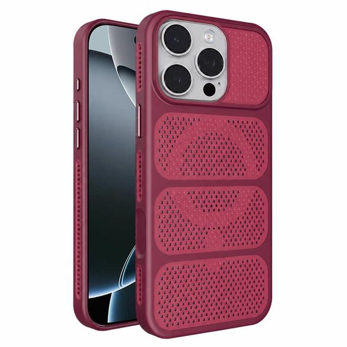Funda para teléfono híbrida magnética de PC TPU con diseño de refrigeración hueca, For iPhone 17 Pro Max, For iPhone 17 Pro, For iPhone 17, For iPhone 16 Pro Max, For iPhone 16 Pro, For iPhone 16 Plus, For iPhone 16, For iPhone 15 Pro Max              ...