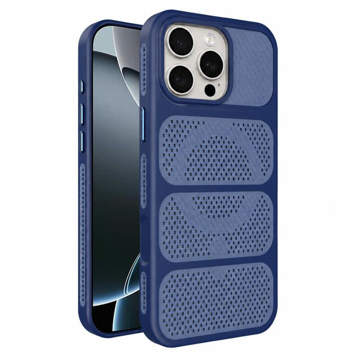 Funda para teléfono híbrida magnética de PC TPU con diseño de refrigeración hueca, For iPhone 17 Pro Max, For iPhone 17 Pro, For iPhone 17, For iPhone 16 Pro Max, For iPhone 16 Pro, For iPhone 16 Plus, For iPhone 16, For iPhone 15 Pro Max              ...