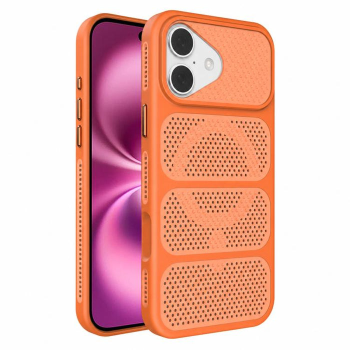 Funda para teléfono híbrida magnética de PC TPU con diseño de refrigeración hueca, For iPhone 17 Pro Max, For iPhone 17 Pro, For iPhone 17, For iPhone 16 Pro Max, For iPhone 16 Pro, For iPhone 16 Plus, For iPhone 16, For iPhone 15 Pro Max              ...