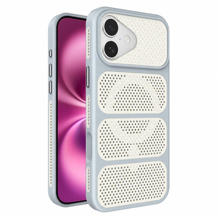Funda para teléfono híbrida magnética de PC TPU con diseño de refrigeración hueca, For iPhone 17 Pro Max, For iPhone 17 Pro, For iPhone 17, For iPhone 16 Pro Max, For iPhone 16 Pro, For iPhone 16 Plus, For iPhone 16, For iPhone 15 Pro Max              ...