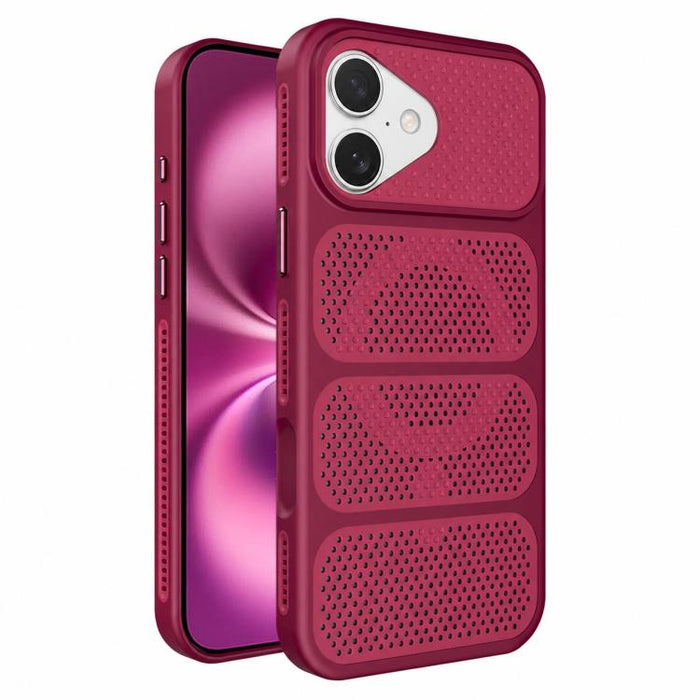 Funda para teléfono híbrida magnética de PC TPU con diseño de refrigeración hueca, For iPhone 17 Pro Max, For iPhone 17 Pro, For iPhone 17, For iPhone 16 Pro Max, For iPhone 16 Pro, For iPhone 16 Plus, For iPhone 16, For iPhone 15 Pro Max              ...