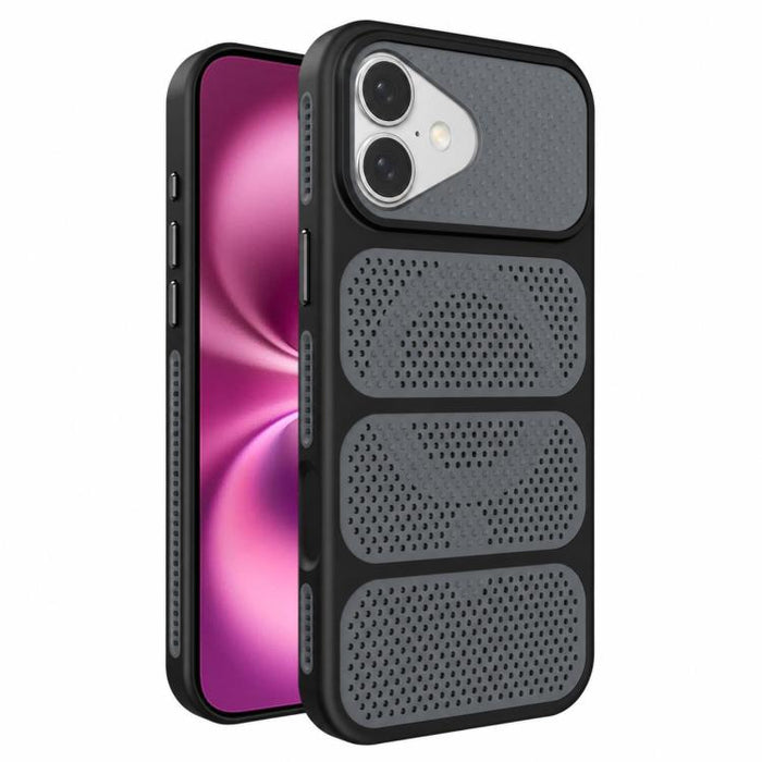 Funda para teléfono híbrida magnética de PC TPU con diseño de refrigeración hueca, For iPhone 17 Pro Max, For iPhone 17 Pro, For iPhone 17, For iPhone 16 Pro Max, For iPhone 16 Pro, For iPhone 16 Plus, For iPhone 16, For iPhone 15 Pro Max              ...