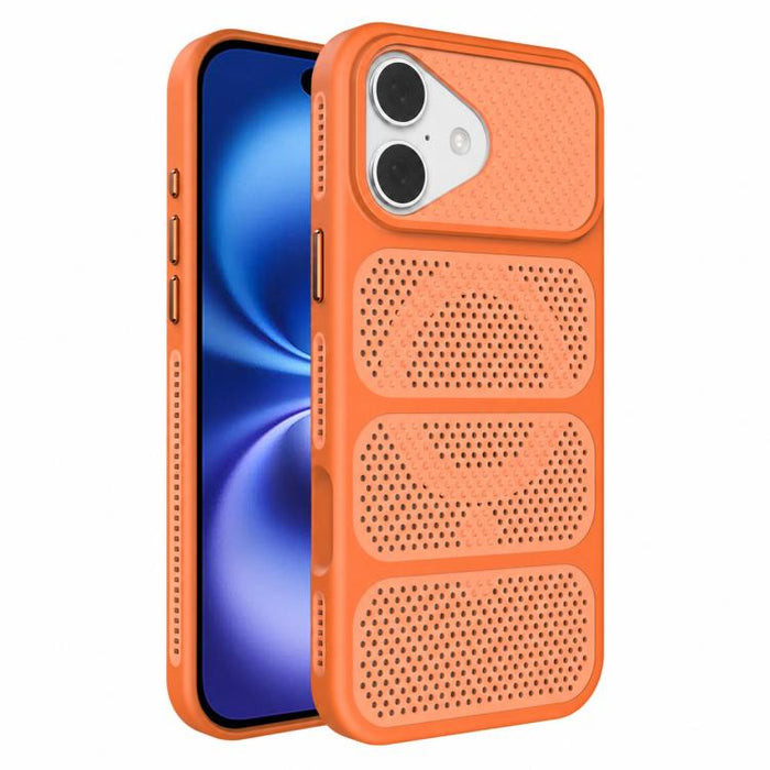 Funda para teléfono híbrida magnética de PC TPU con diseño de refrigeración hueca, For iPhone 17 Pro Max, For iPhone 17 Pro, For iPhone 17, For iPhone 16 Pro Max, For iPhone 16 Pro, For iPhone 16 Plus, For iPhone 16, For iPhone 15 Pro Max              ...