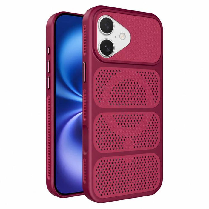 Funda para teléfono híbrida magnética de PC TPU con diseño de refrigeración hueca, For iPhone 17 Pro Max, For iPhone 17 Pro, For iPhone 17, For iPhone 16 Pro Max, For iPhone 16 Pro, For iPhone 16 Plus, For iPhone 16, For iPhone 15 Pro Max              ...