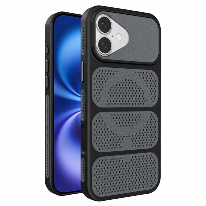 Funda para teléfono híbrida magnética de PC TPU con diseño de refrigeración hueca, For iPhone 17 Pro Max, For iPhone 17 Pro, For iPhone 17, For iPhone 16 Pro Max, For iPhone 16 Pro, For iPhone 16 Plus, For iPhone 16, For iPhone 15 Pro Max              ...